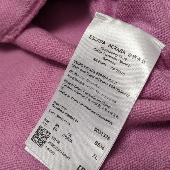 Escada Sport Snowflake Color Block Cardigan - Picture 3 of 7